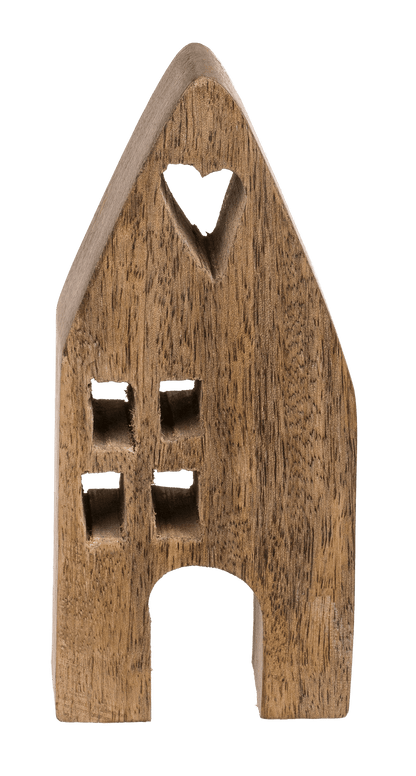 Decoration wooden house 7 x 4 x 15 cm,