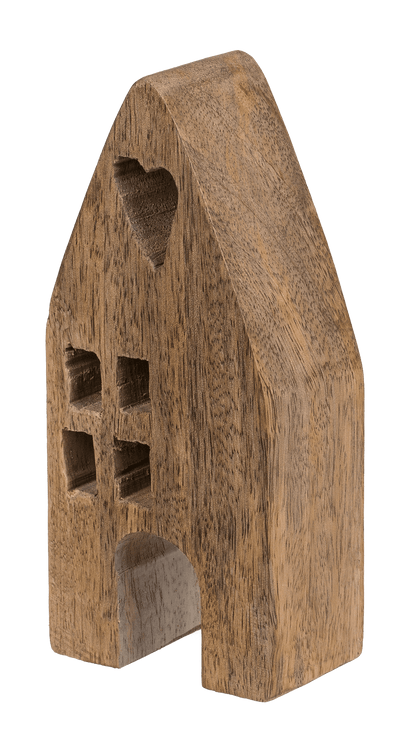 Decoration wooden house 7 x 4 x 15 cm,