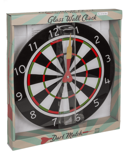 Glass-Wall clock, Dart Match, D:  30 cm,