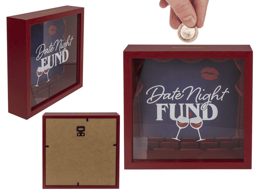 Wooden saving box, Date Night Fund,