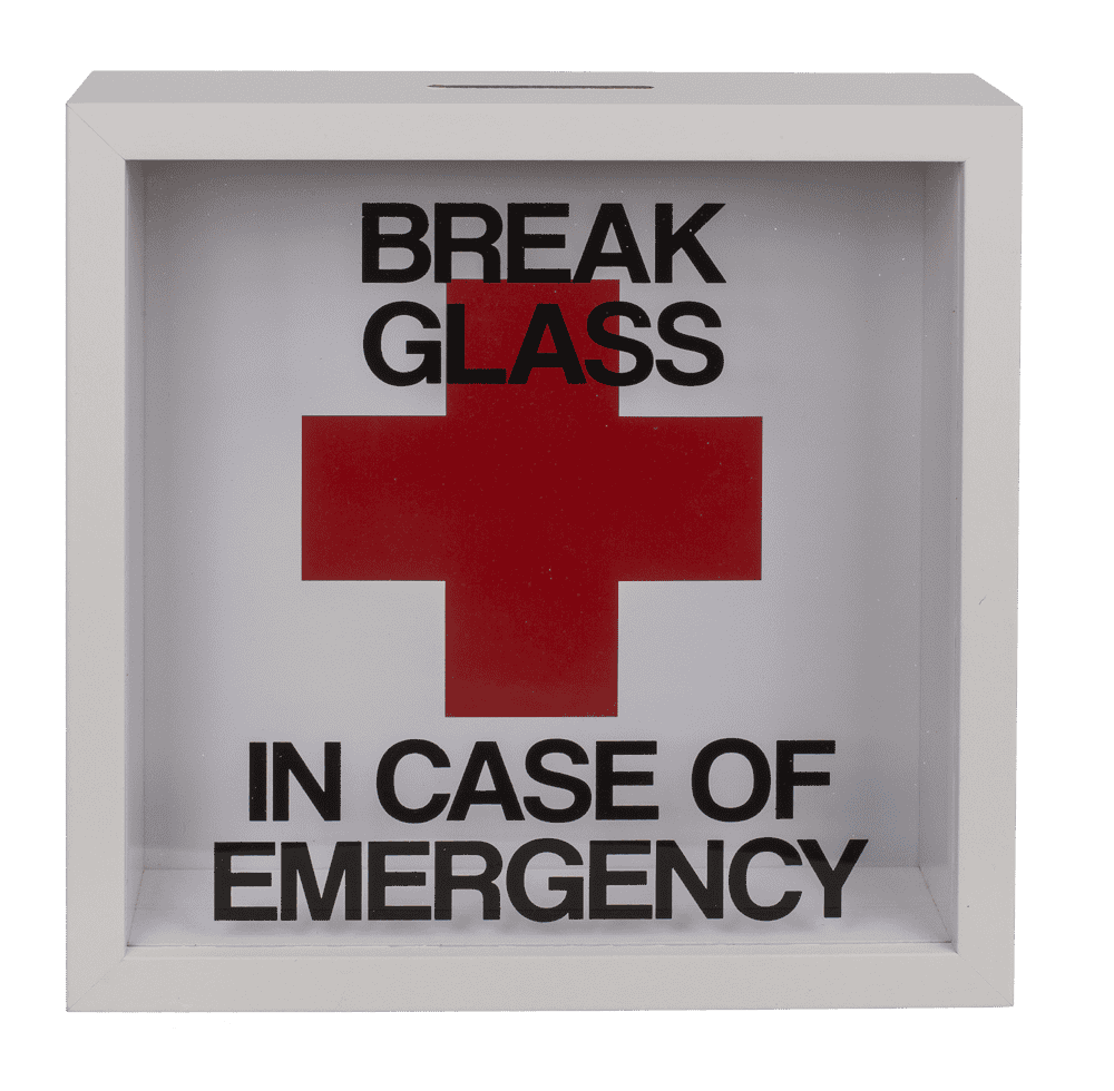 Wooden saving box, Emergency Fund,