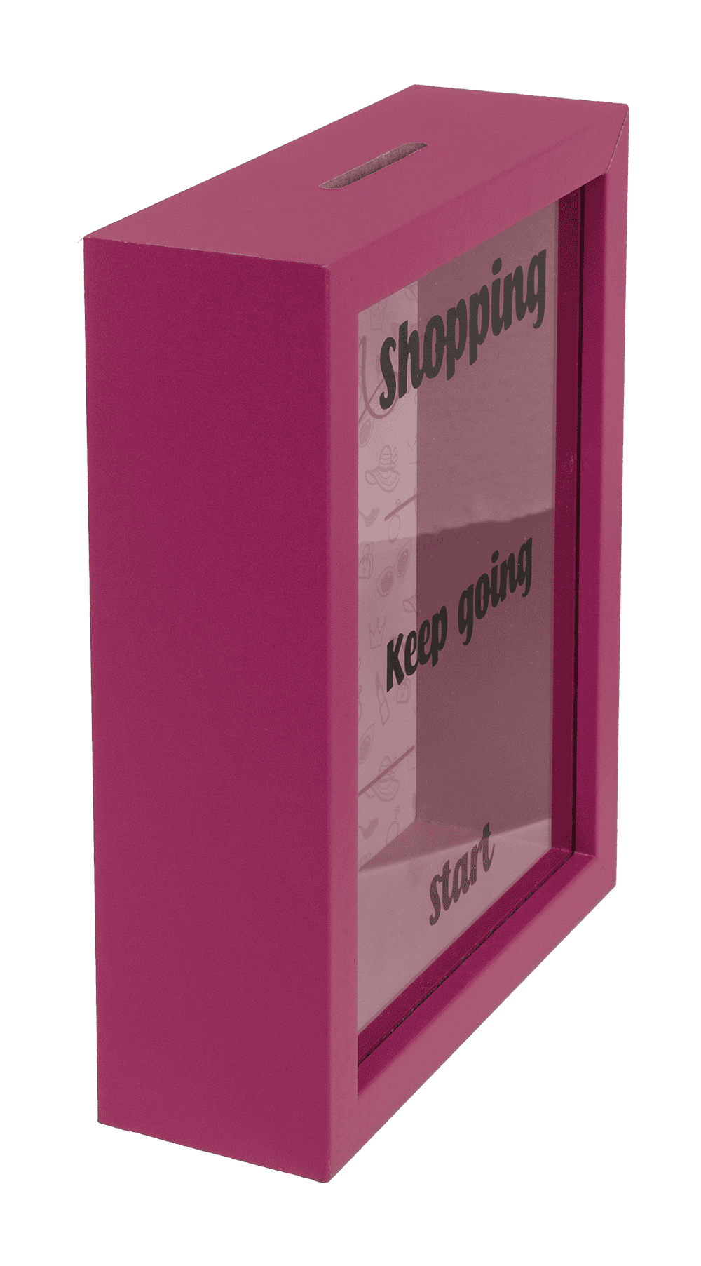 Wooden saving box, Shopping Queen,