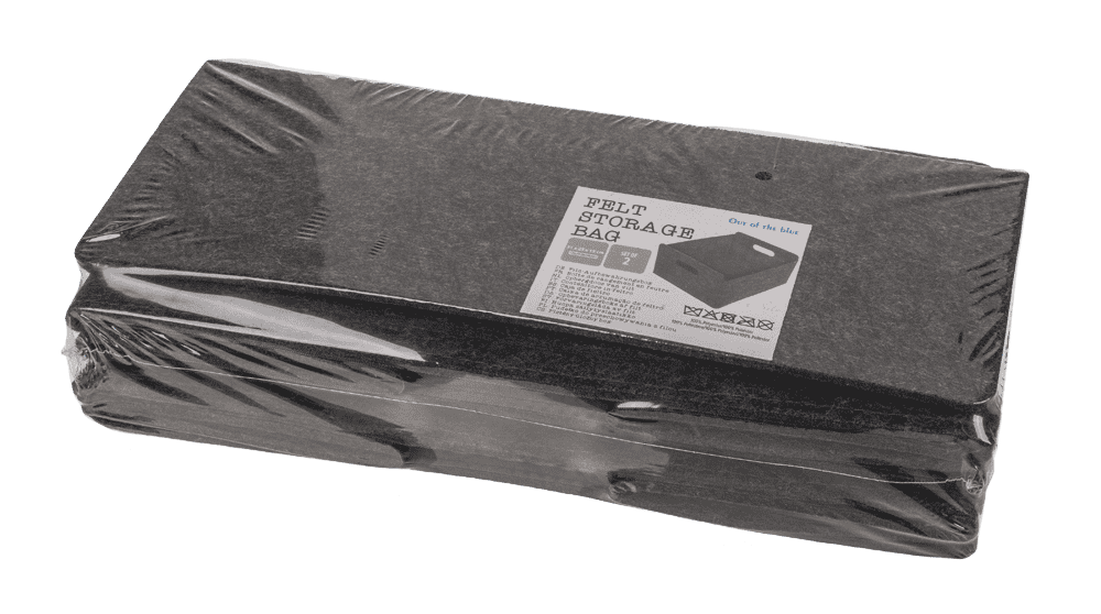 Dark grey felt bag, Set of 2 pcs,