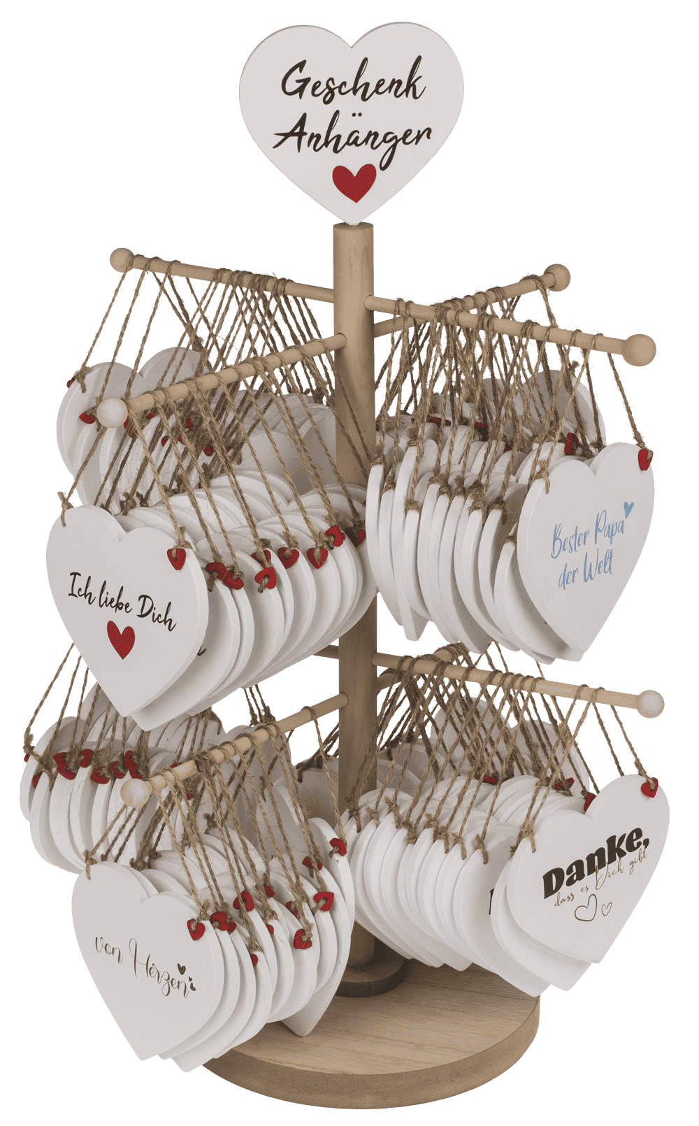 Wooden hearts with wordings, for hanging,