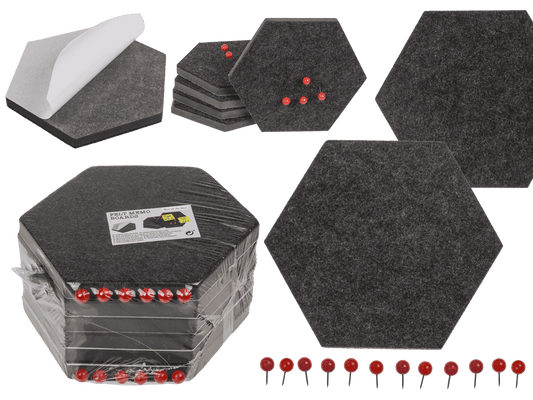 felt memo boards for sticking, hexagonal,