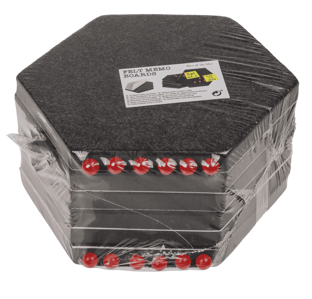 felt memo boards for sticking, hexagonal,