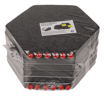 felt memo boards for sticking, hexagonal,