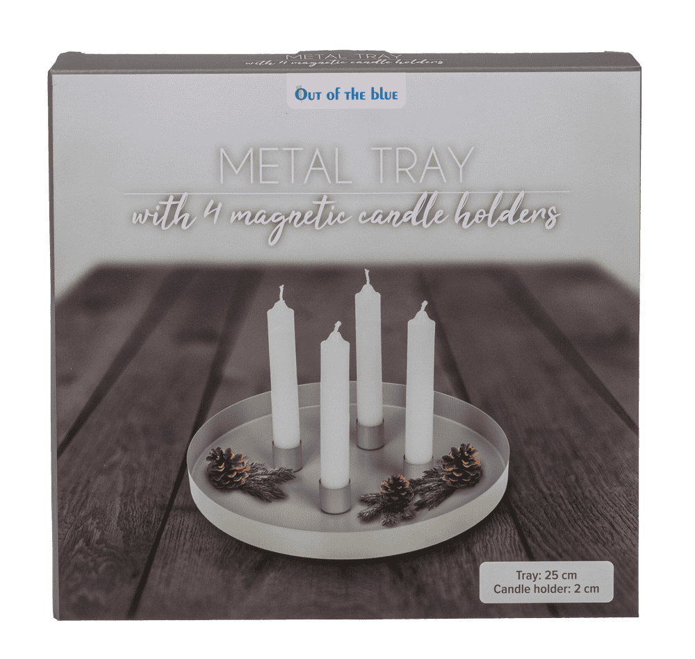 Round metal holder II, D:25 cm, with 4