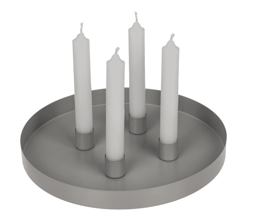 Round metal holder II, D:25 cm, with 4