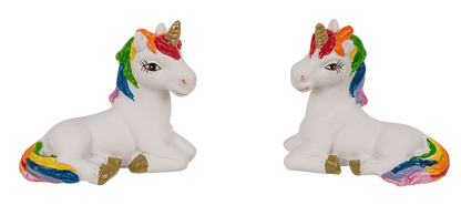 Unicorn, in rainbow paper bag,