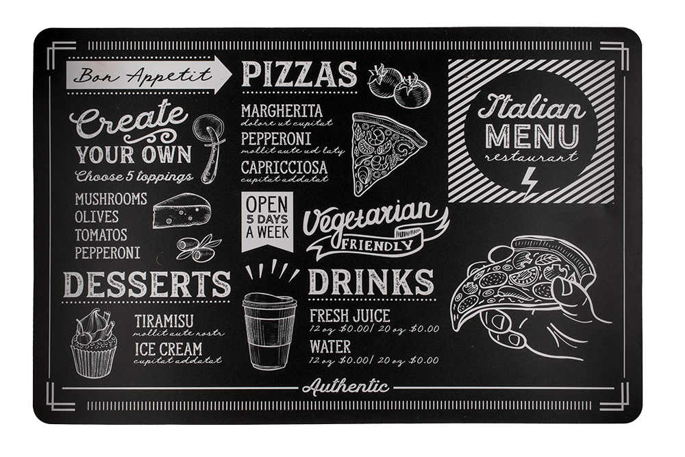 Polypropylen placemat, Tasty,