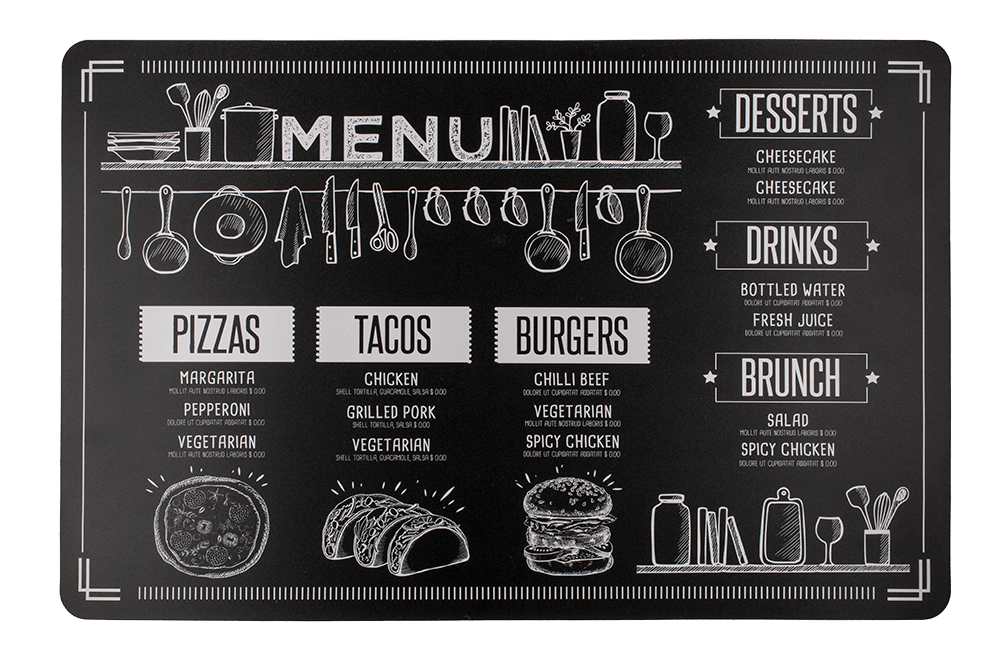 Polypropylen placemat, Tasty,