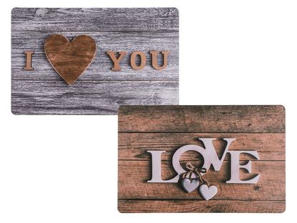 Polypropylen placemat, Love & I love you,