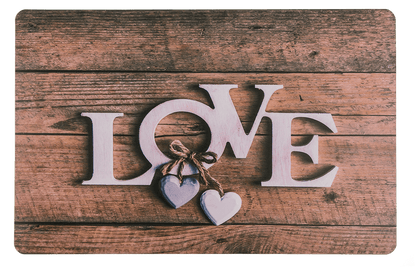 Polypropylen placemat, Love & I love you,