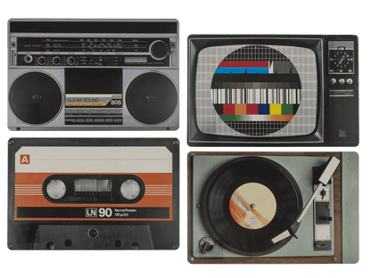 Polypropylen placemat, nostalgic hifi elements I,