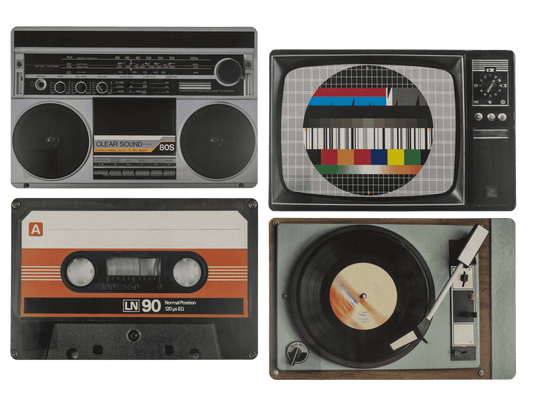 Polypropylen placemat, nostalgic hifi elements I,