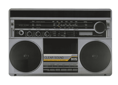 Polypropylen placemat, nostalgic hifi elements I,