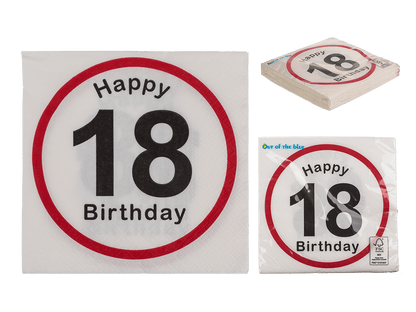 Paper napkins, Happy Birthday - 18,