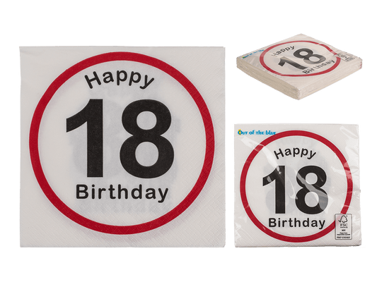 Paper napkins, Happy Birthday - 18,