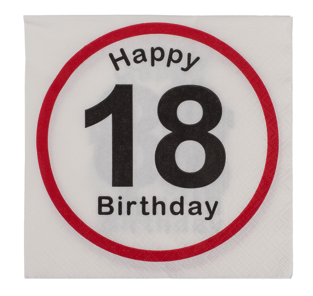 Paper napkins, Happy Birthday - 18,