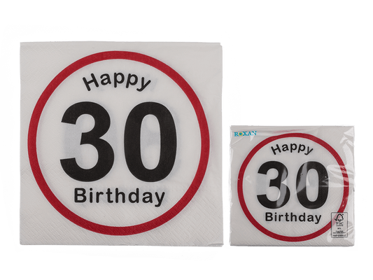 Paper napkins, Happy Birthday - 30,