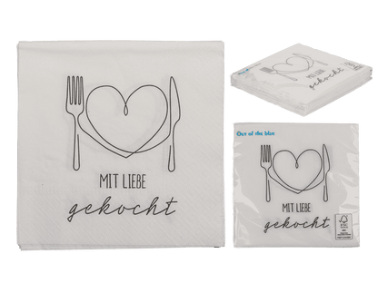 Paper napkins, Mit Liebe gekocht,