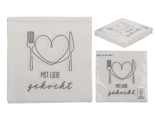 Paper napkins, Mit Liebe gekocht,