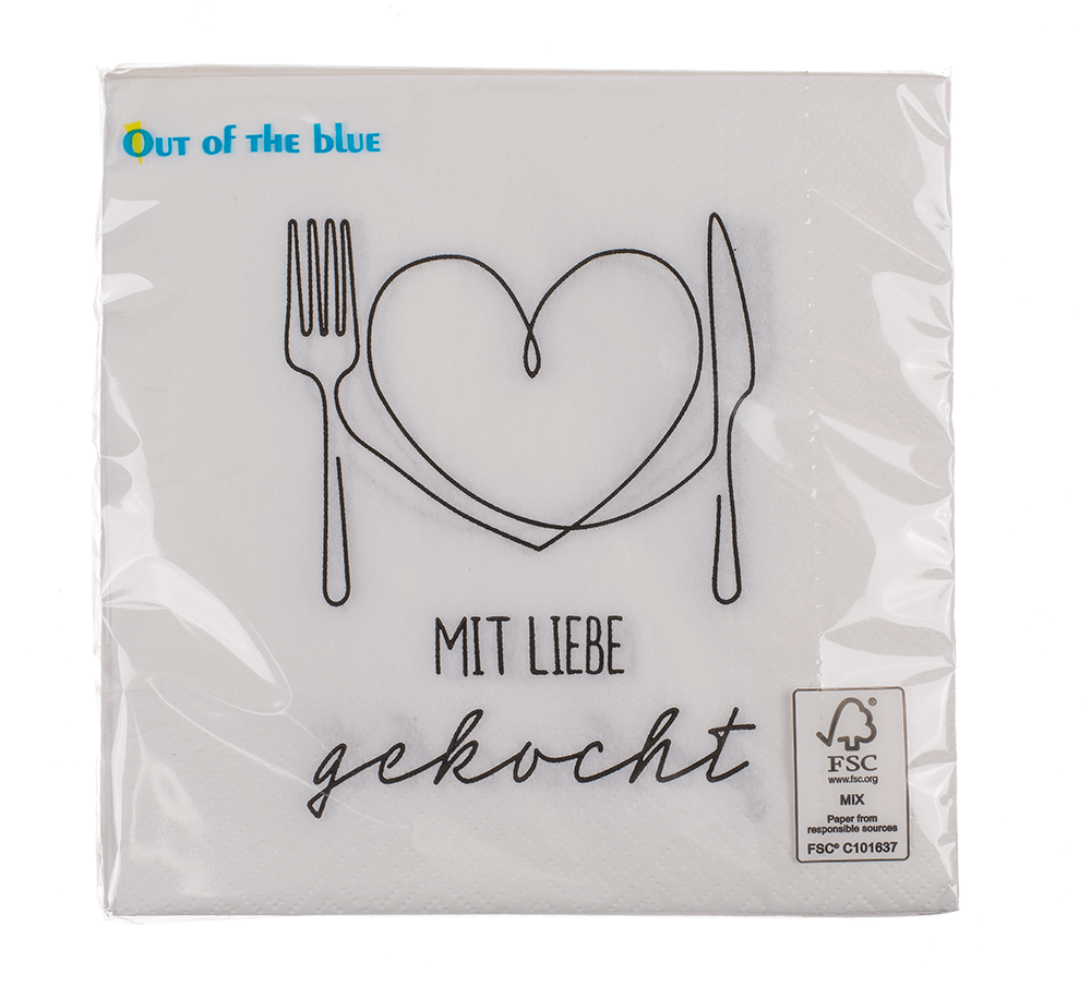 Paper napkins, Mit Liebe gekocht,