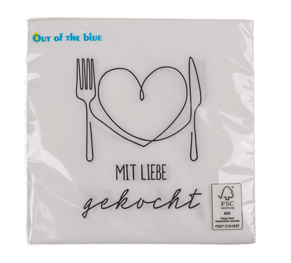 Paper napkins, Mit Liebe gekocht,