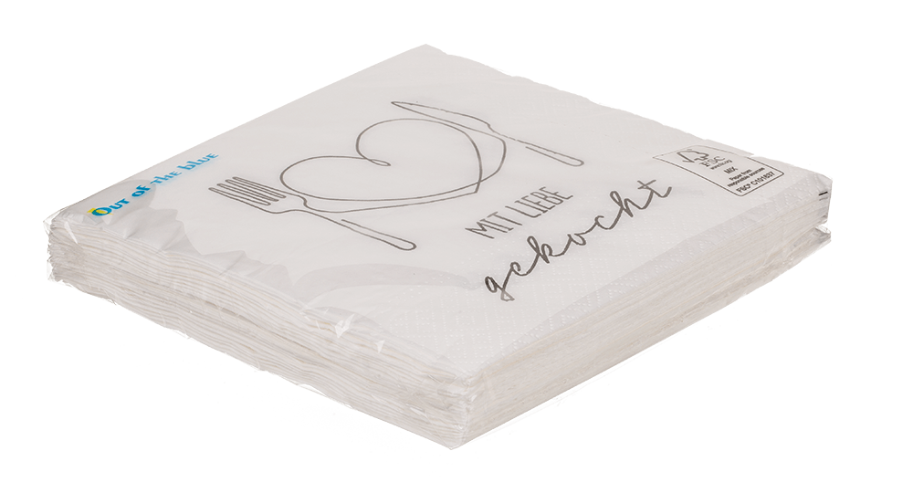 Paper napkins, Mit Liebe gekocht,