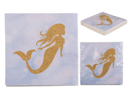Paper napkins, Mermaid, ca. 33 x 33 cm,