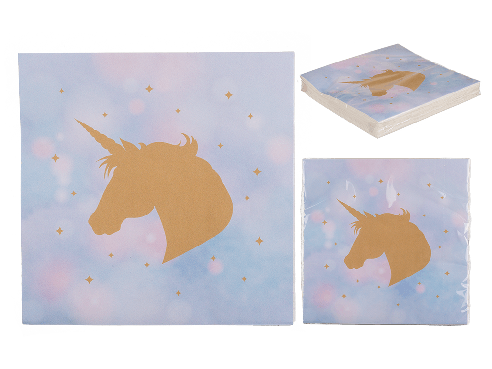 Paper napkins, Unicorn, ca. 33 x 33 cm,