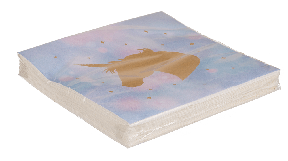 Paper napkins, Unicorn, ca. 33 x 33 cm,