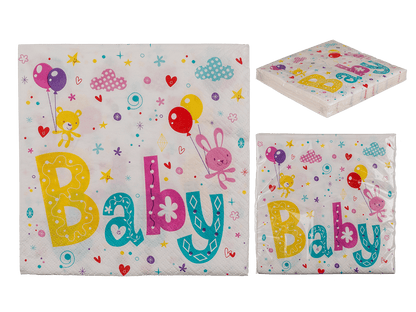 Paper napkins, Baby Party, ca. 33 x 33 cm,