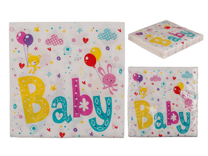 Paper napkins, Baby Party, ca. 33 x 33 cm,