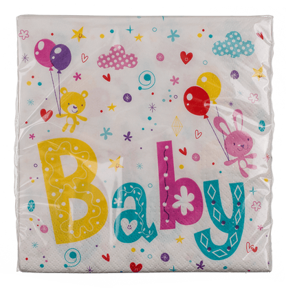 Paper napkins, Baby Party, ca. 33 x 33 cm,