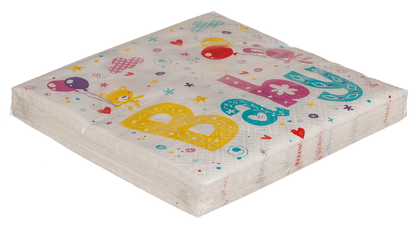 Paper napkins, Baby Party, ca. 33 x 33 cm,