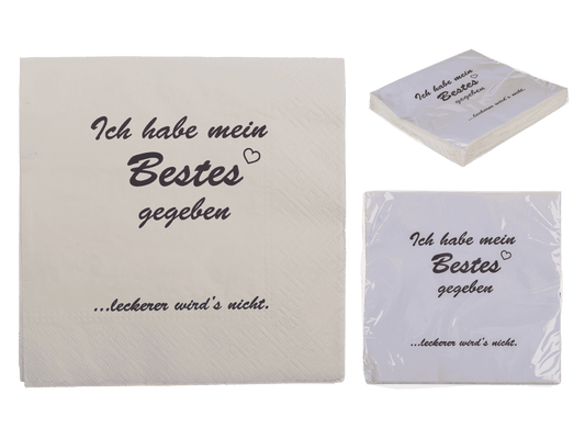 Paper napkins, leckerer wird's nicht,