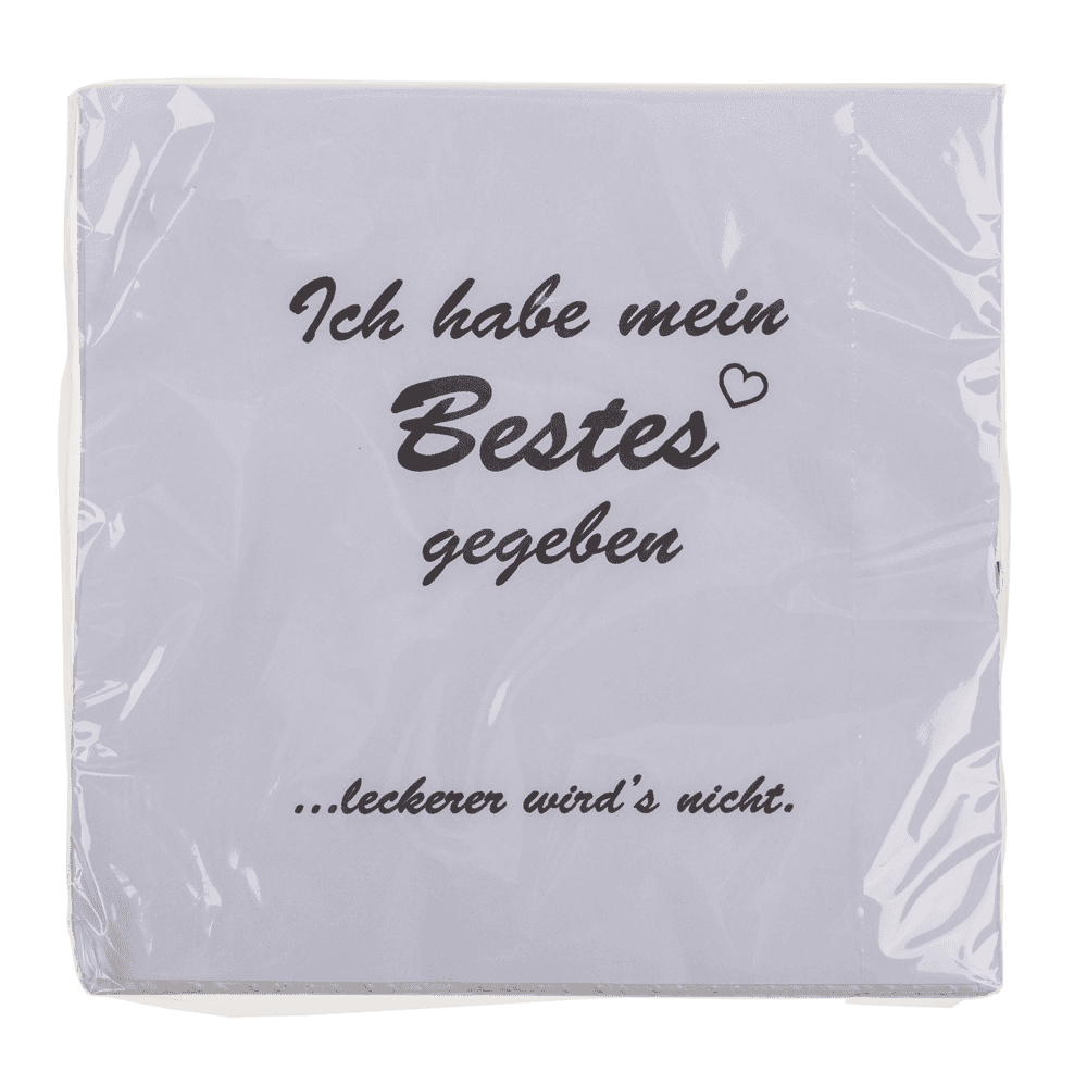Paper napkins, leckerer wird's nicht,