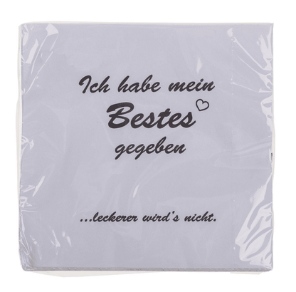 Paper napkins, leckerer wird's nicht,
