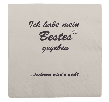 Paper napkins, leckerer wird's nicht,
