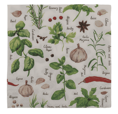 Paper napkins, Herbs & Spices,