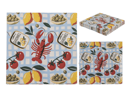 Paper napkins, Lobster,