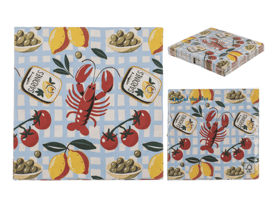 Paper napkins, Lobster,