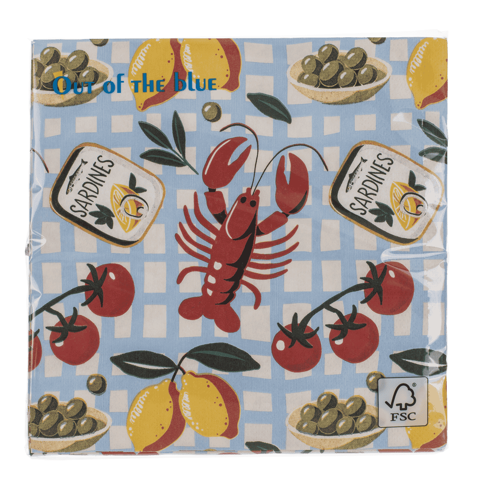 Paper napkins, Lobster,