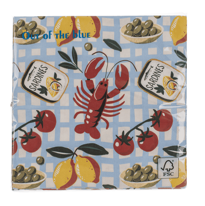 Paper napkins, Lobster,