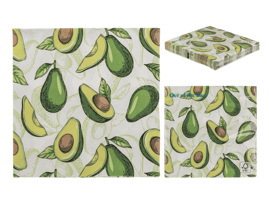 Paper napkins, Avocado,