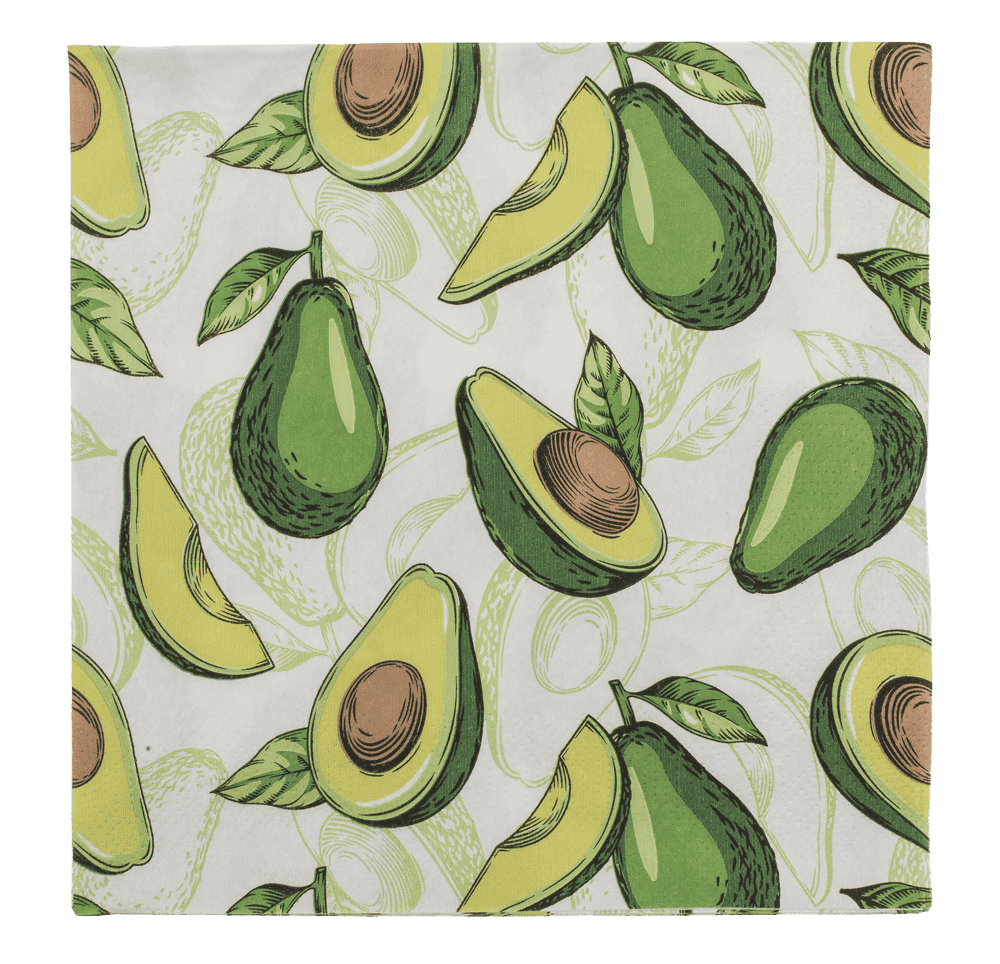 Paper napkins, Avocado,