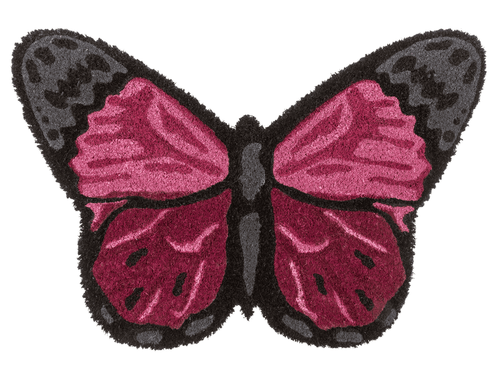 Floor mat in animal design, butterfly, 60 x 40 cm,