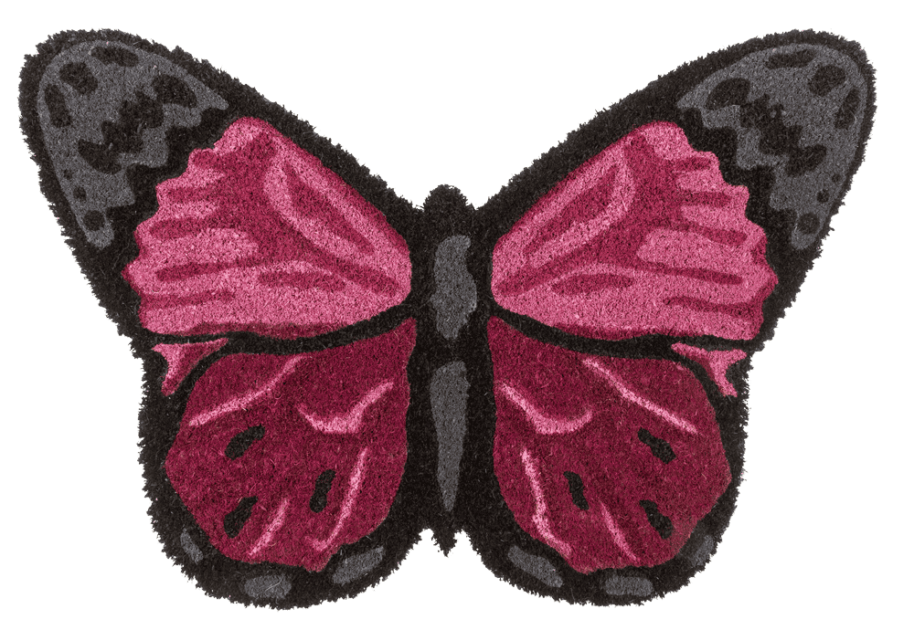 Floor mat in animal design, butterfly, 60 x 40 cm,
